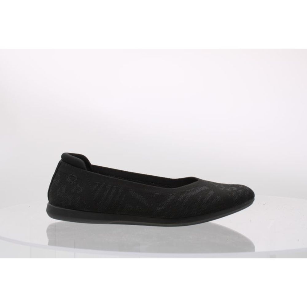 Clarks Womens Carly Wish Black Animal Print Ballet Flats Size 7 Medium (B, M)